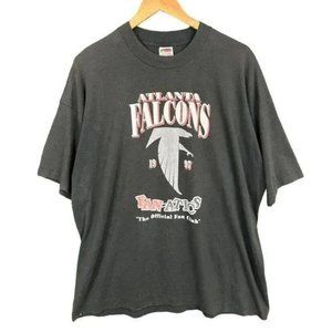 Vintage 90s Atlanta Falcons Nfl Black Sun Faded T-Shirt  America Football  Ameri